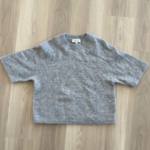 & Other Stories Grey Short Sleeve Sweater